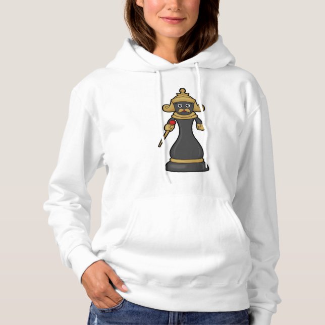 Camiseta Pedra de xadrez King no xadrez com Funcionarios (Frente)