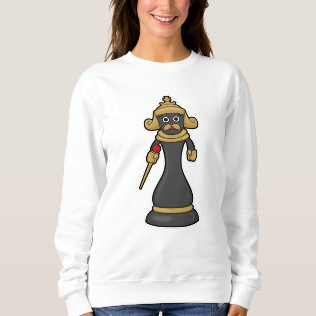 Camiseta Pedra de xadrez King no xadrez com Funcionarios (Frente)