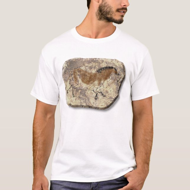 Camiseta Pedra do cavalo de Lascaux (Frente)