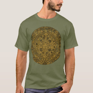 Camiseta Pedra do Sol Asteca Envelhecida Calendário