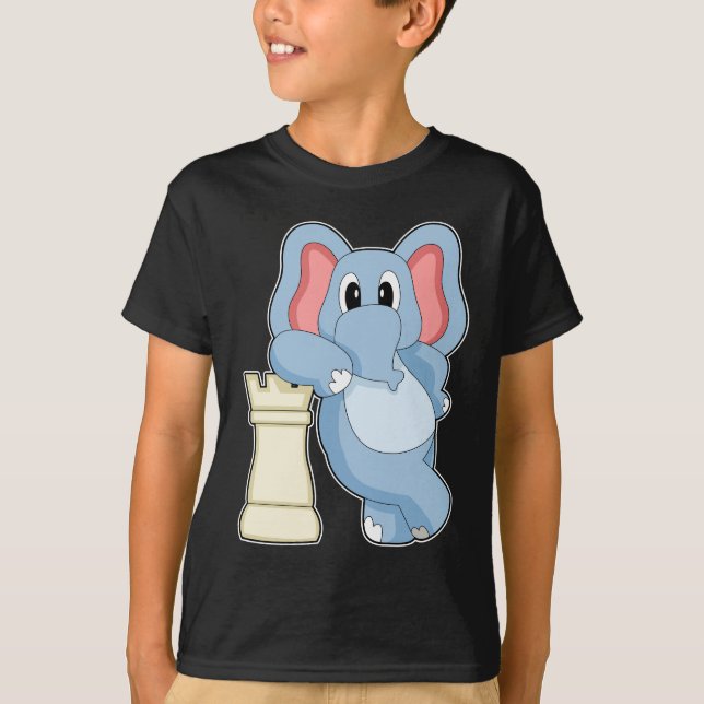 Camiseta Pedra do Xadrez Rook Elephant Chess (Frente)