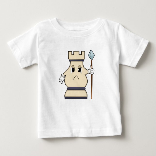 Camiseta Pedra do xadrez Rook em Chess.PNG (Frente)