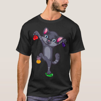 Camiseta Pedra Engraçada Sofrendo O Clima De Gato