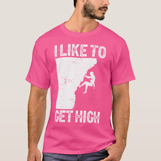 Camiseta Pedra Engraçada Subindo Para Homens Mulheres Monta (Frente)