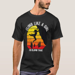 Camiseta Pedra Escalando As Mulheres Pedras Escalam Como Um