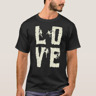 Camiseta Pedra Escalando Montanha Bouldering Love
