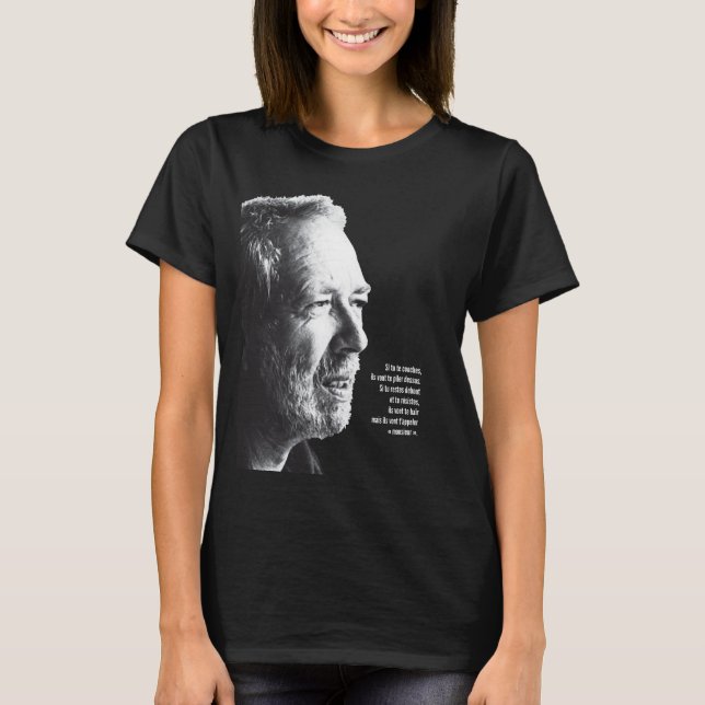 Camiseta Pedra Falardeau citação Quebeque Quebequesa (Frente)