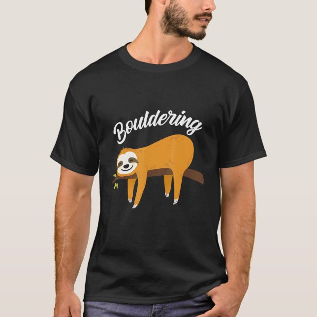 Camiseta Pedra Fun Sloth Escalada Escalada em Rocha (Frente)