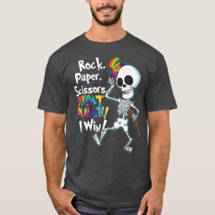 Camiseta Pedra na garganta da tesoura de papel Rock I ganha