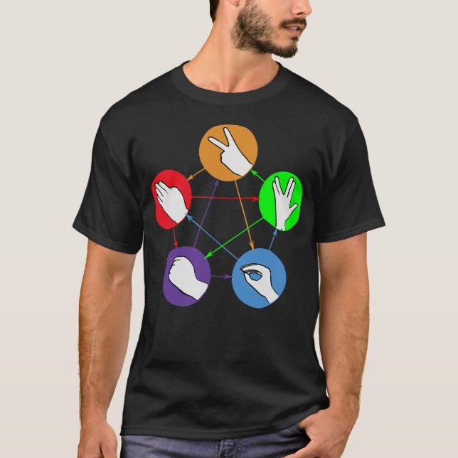 Camiseta Pedra, Papel e Tesoura S2 (26) (Frente)