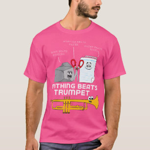 Camiseta Pedra Papel Tesoura Nada Derrota Trompete
