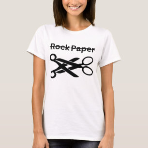 Camiseta Pedra Papel Tesoura Tema Lésbico Engraçado