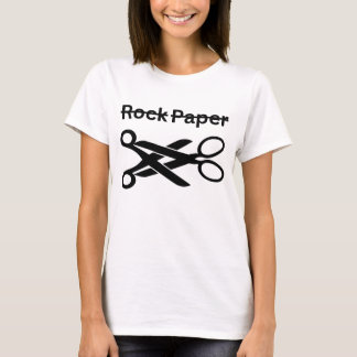 Camiseta Pedra Papel Tesoura Tema Lésbico Engraçado