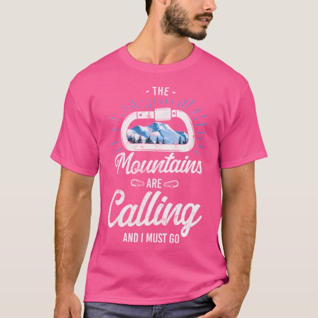 Camiseta Pedra Subindo As Montanhas Estão Chamando E Eu Pre (Frente)