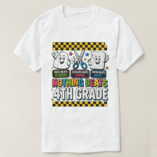 Camiseta Pedra Tesoura Papel Nada Derrota o 4º Ano
