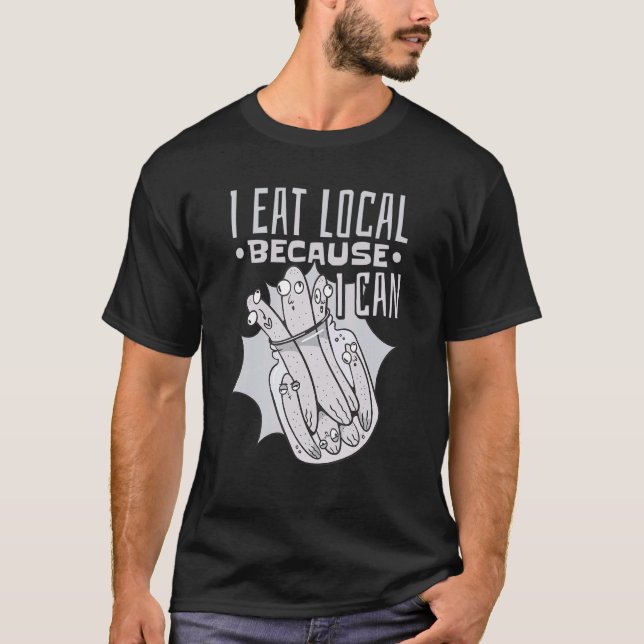 Camiseta Pedras De Jar Que Como Local Porque Posso Comer 2 (Frente)