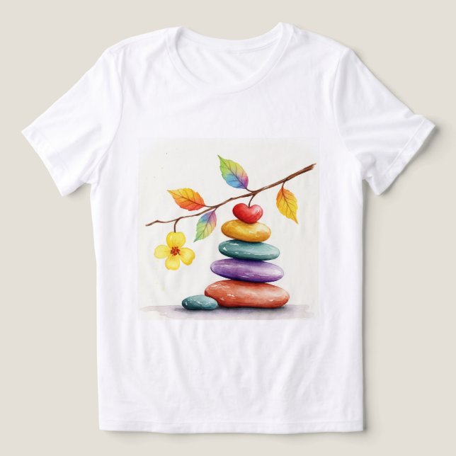 Camiseta Pedras equilibradas (Design frontal)
