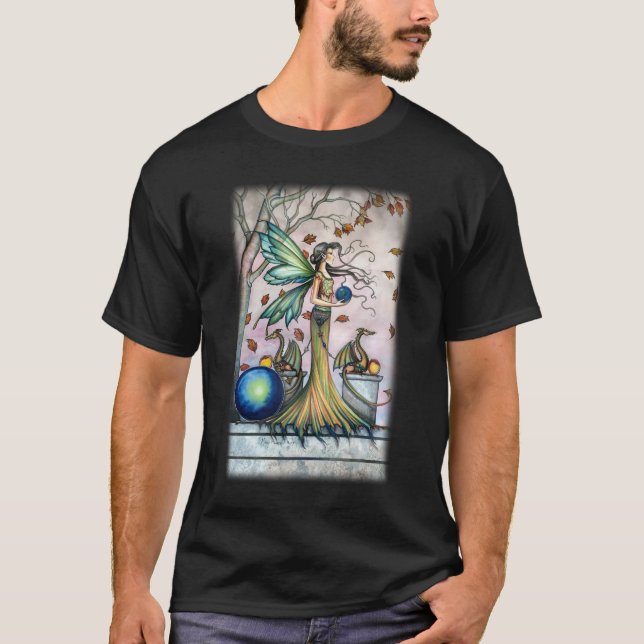 Camiseta Pedras Espertas Fada e Dragões Fantasia Arte (Frente)