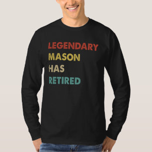 Camiseta Pedreiro lendário retrô se aposentou