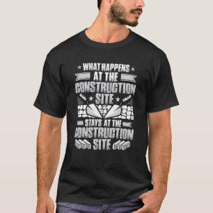 Camiseta Pedreiro Masculino O Que Acontece No Canteiro De O