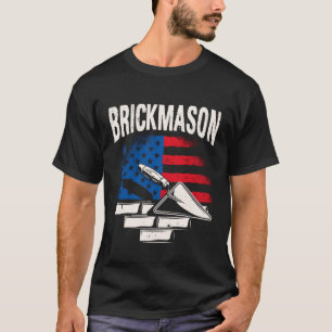 Camiseta Pedreiro Orgulho Bandeira EUA
