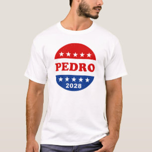 Camiseta Pedro 2028 Vintage Red White Blue Eleitor