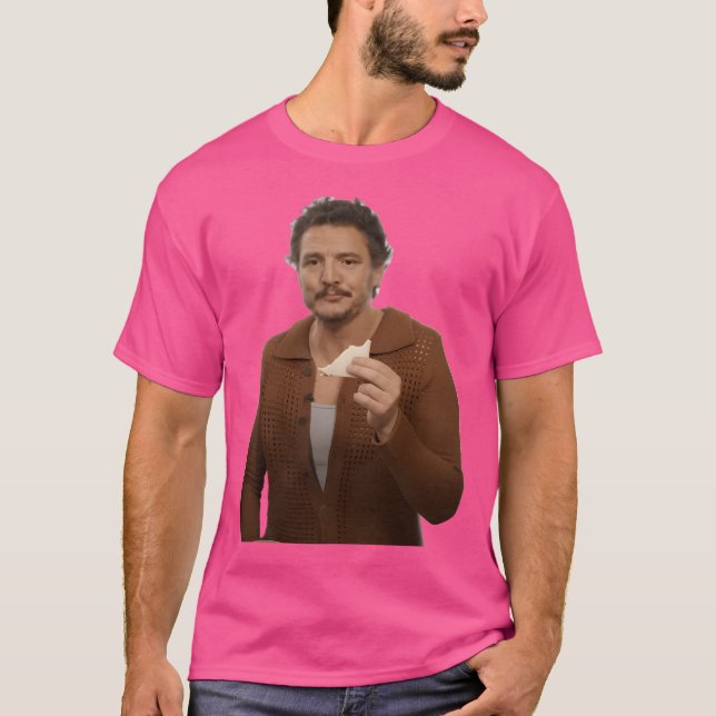 Camiseta Pedro Pascal Come Um Sanduíche... (Frente)