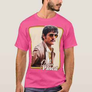 Camiseta Pedro Pascal Retro Fan Trabalho de arte 1