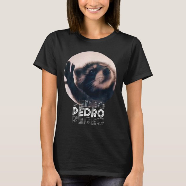 Camiseta Pedro Racoon Dance Popular Internet Memache D (Frente)