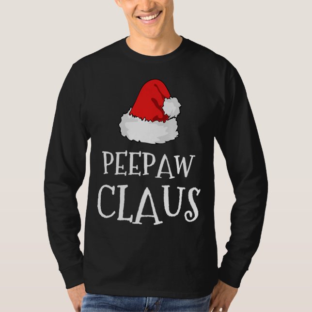 Camiseta Pee-Paw Claus Natal Hat Group Combinação Pajama (Frente)