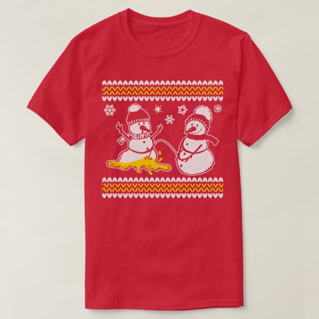 Camiseta Pee Snowman (Frente do Design)