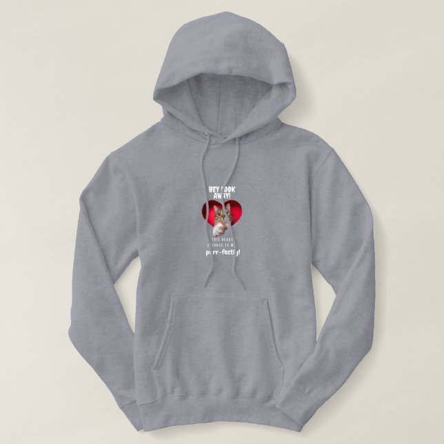Camiseta Peek-a-Boo Cat Hoodie (Frente do Design)