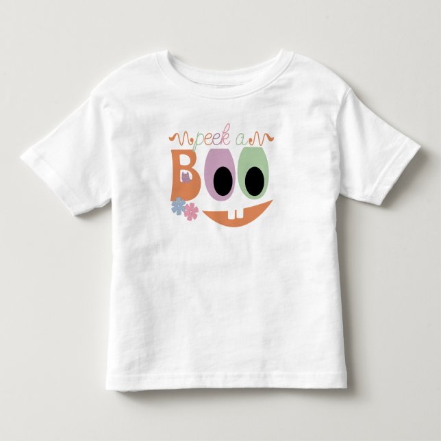Camiseta Peek-a-Boo Halloween Jack-o-lantern (Frente)