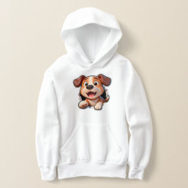 Camiseta Peek-a-Boo Puppy – Cute Dog Front & Tail Back 