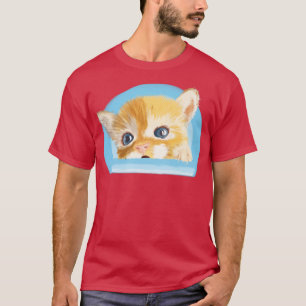 Camiseta Peek, uma pequena e bonita arte de Kitty