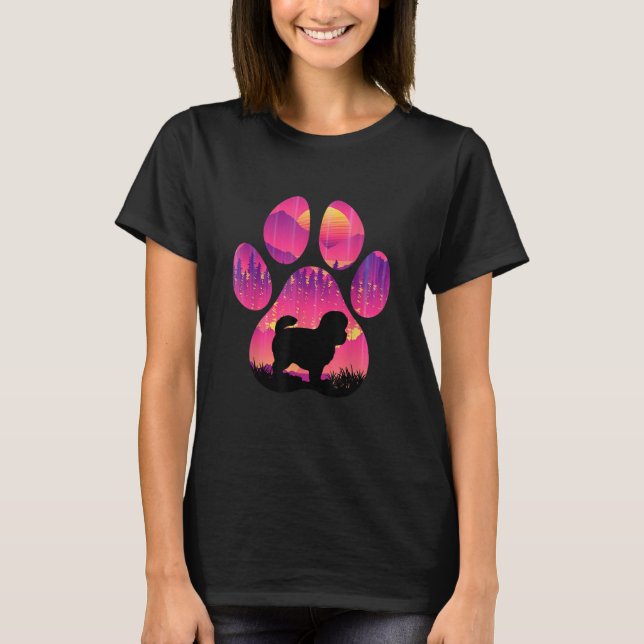 Camiseta Peekapoo Paw Mãe Pai Mulheres Homens (Frente)