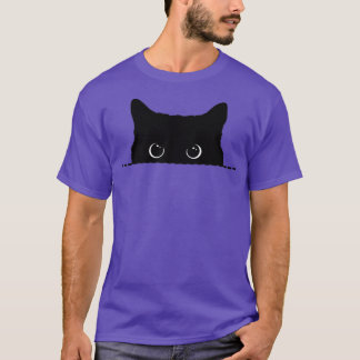 Camiseta Peeking de Gato Negro