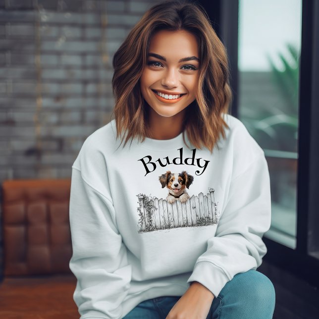 Camiseta Peeking Dog Customisable (Criador carregado)