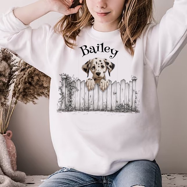 Camiseta Peeking Dog Customisable (Criador carregado)