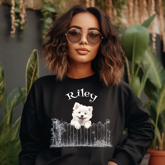 Camiseta Peeking Dog Personalizável (Criador carregado)