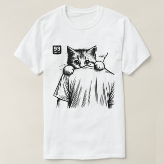 Camiseta Peeking Pawfect: Teto de Gato Escondido