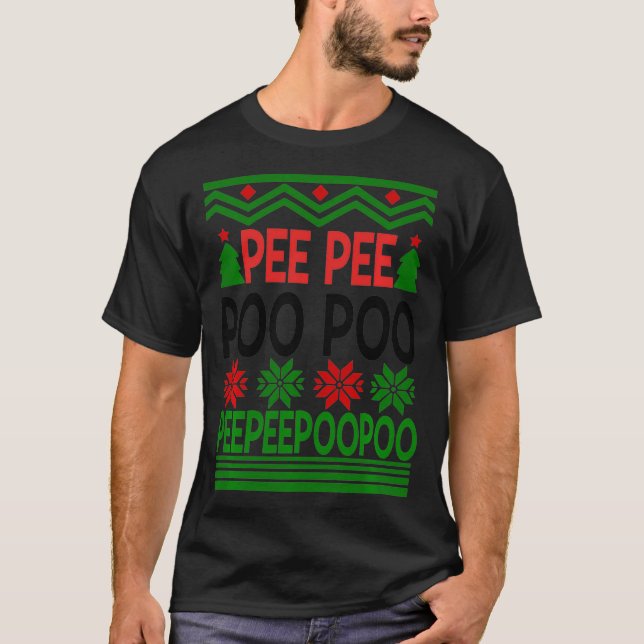 Camiseta Peepee Poopoo Ugly Christmas  (Frente)