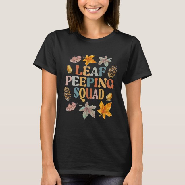 Camiseta PEEPER LEAF SQUAD Fall Foliage Folieaf Peeping Fal (Frente)