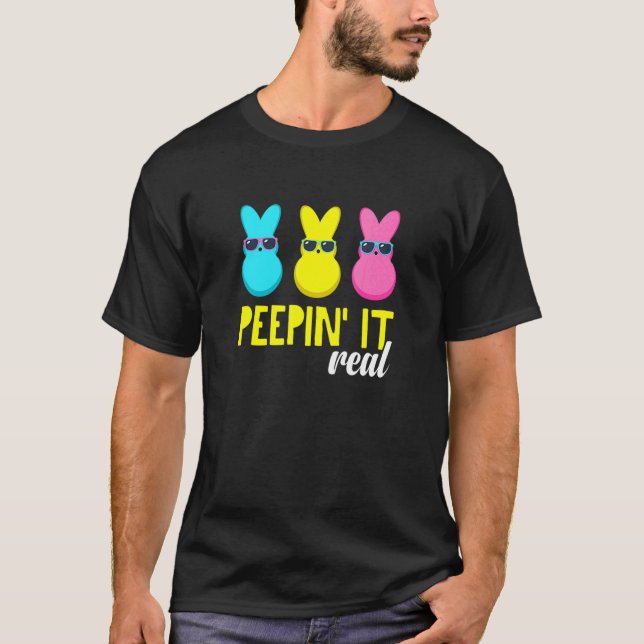 Camiseta Peepin It Real Felz pascoa Bunny Egg Hunt (Frente)