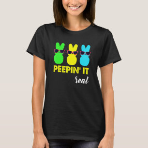 Camiseta Peepin It Real Felz pascoa Bunny Egg Hunt
