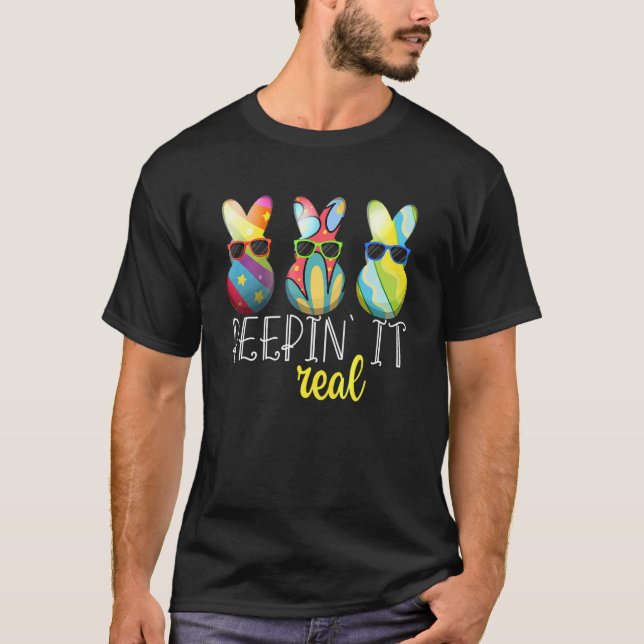 Camiseta Peepin It Realmente Felz pascoa Bunny Ovo Hunt Kid (Frente)