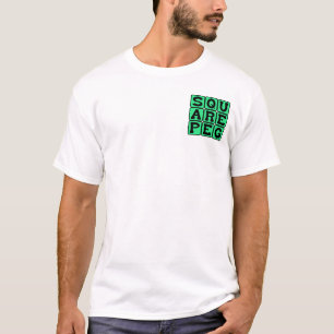 Camiseta Peg ao quadrado num buraco redondo