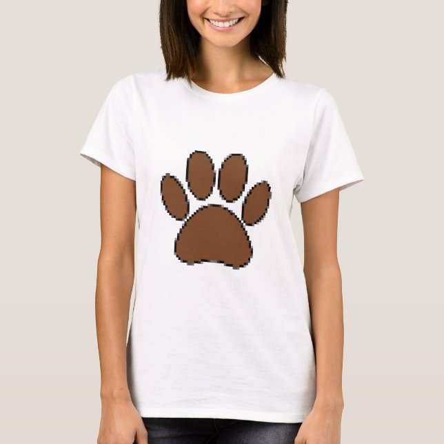 Camiseta Pegada de Cachorro Pixel (Frente)