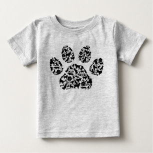 Camiseta Pegada de Pata de Cachorro Cães Animais de Estimaç