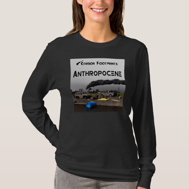 Camiseta Pegadas de carbono - Antropoceno (Frente)